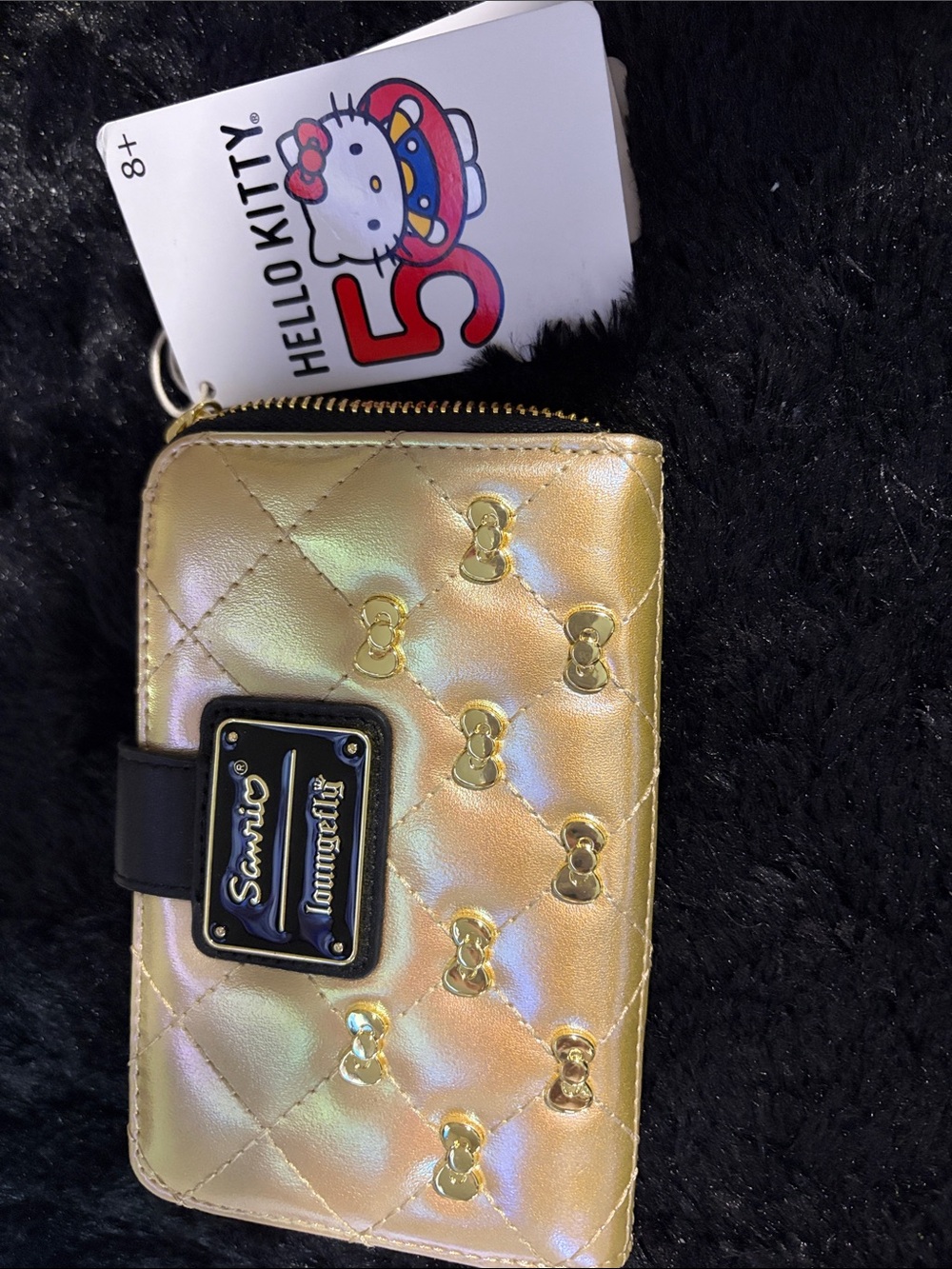 Hello Kitty 50th Gold Quilted wallet